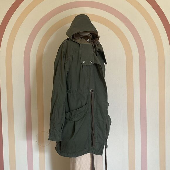 Anthropologie Sanctuary Surplus Military Utility Jacket w/ Hoodie Size Small - Picture 3 of 12